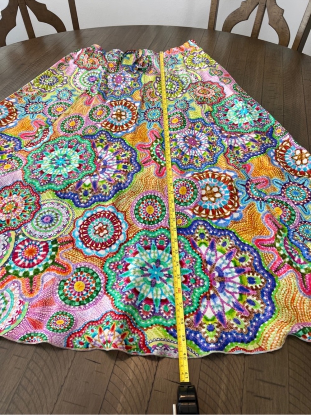 Johnny Was 100% Silk Adjustable Waist Maxi Skirt Sz XL LIKE NEW - Picture 5 of 6